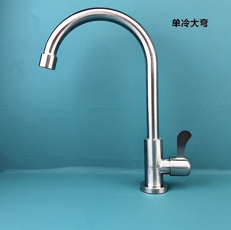304 stainless steel kitchen single cooling faucet rotating sink sink quick-opening all-copper vertical manufacturer, starting from one piece undefined