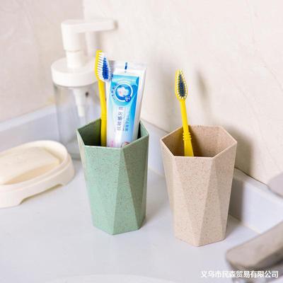 RA125 thickening Wheat Straw Diamond glass Brushing Cup Cups household lovers Toothbrush cup Wheat Wash and rinse