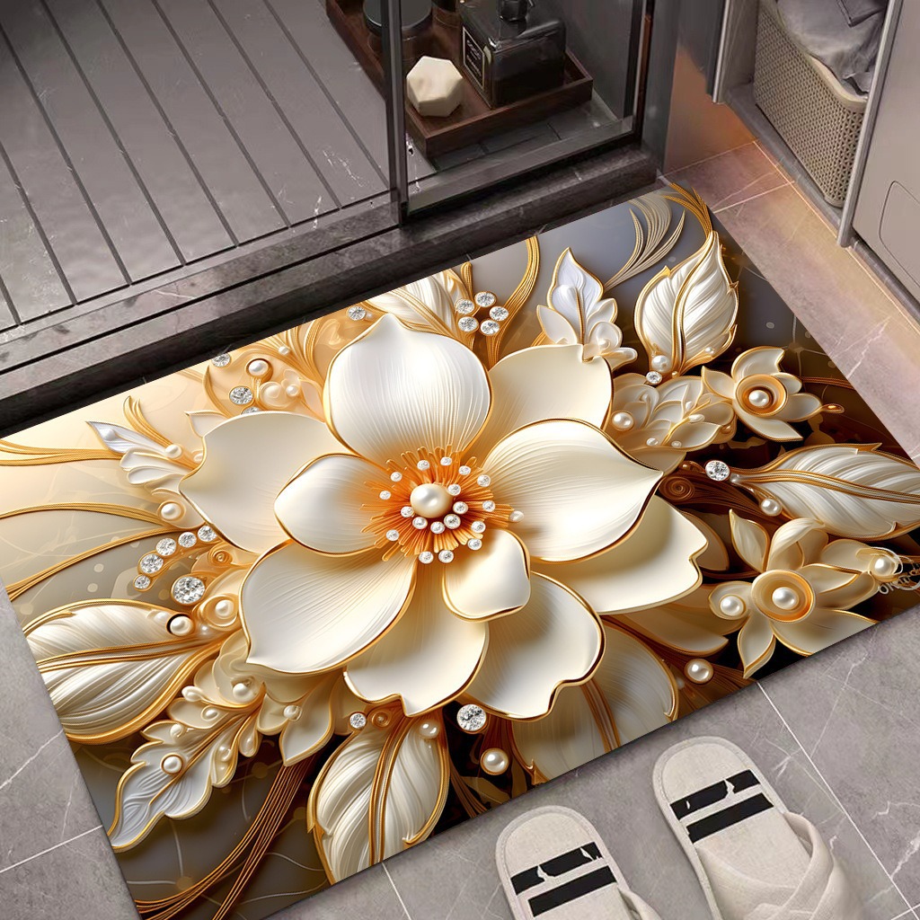 3d Diatomaceous Earth Bath Mat Non-slip Quick-dry Shower Rug_voghion.com