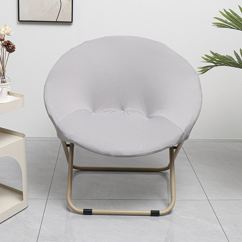 Solid color high elastic milk silk lazy chair cover moon chair cover dormitory chair cover office lunch break chair cover