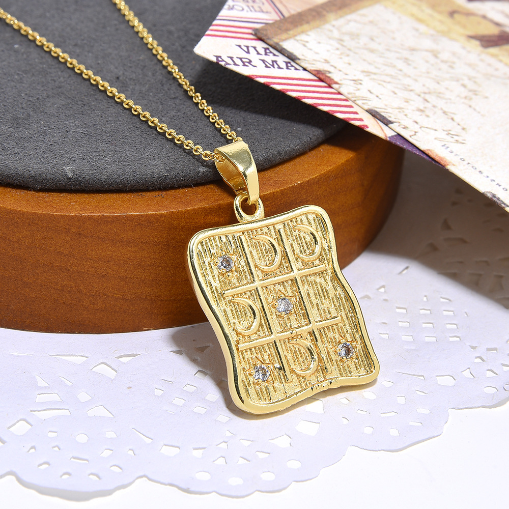 Inlay Design Copper Simple Style Classic Style Inlay Heart Shape Zircon Pendant Necklace