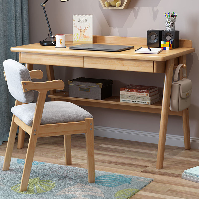 단단한 나무 책상 침실 초등 및 중등 학교 학생 홈 책상 작은 아파트 일본식 학습 데스크탑 컴퓨터 책상 홈 장식 공장