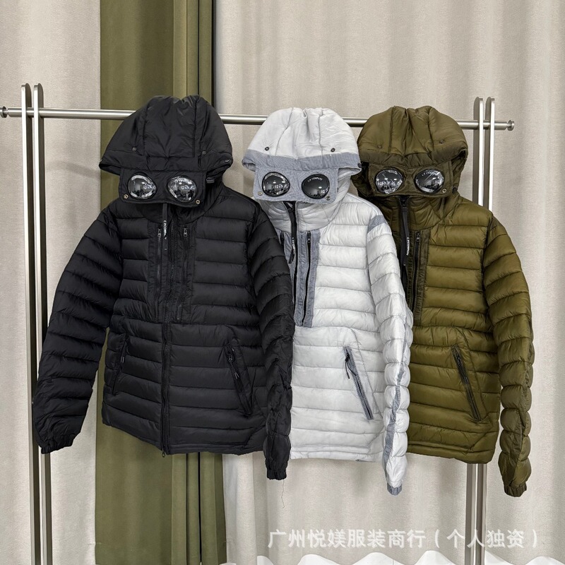 Cross-Border Foreign Trade Cp Company Classic Double-Goggle Lenses Lightweight Quilted Cotton Jacket Unisex Cotton Coat