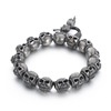 Retro bracelet stainless steel, elastic strap, jewelry charm, accessory, Gothic, European style
