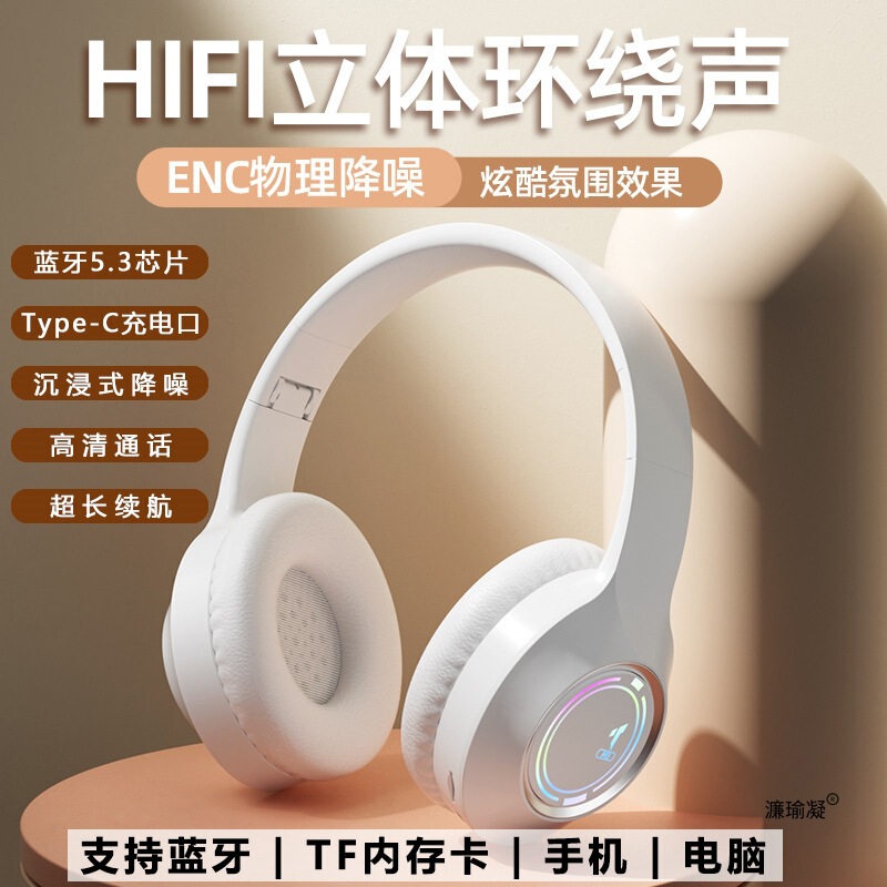 头戴式ANC降噪无线蓝牙耳机电脑电竞带麦游戏运动重低音音乐手机|undefined