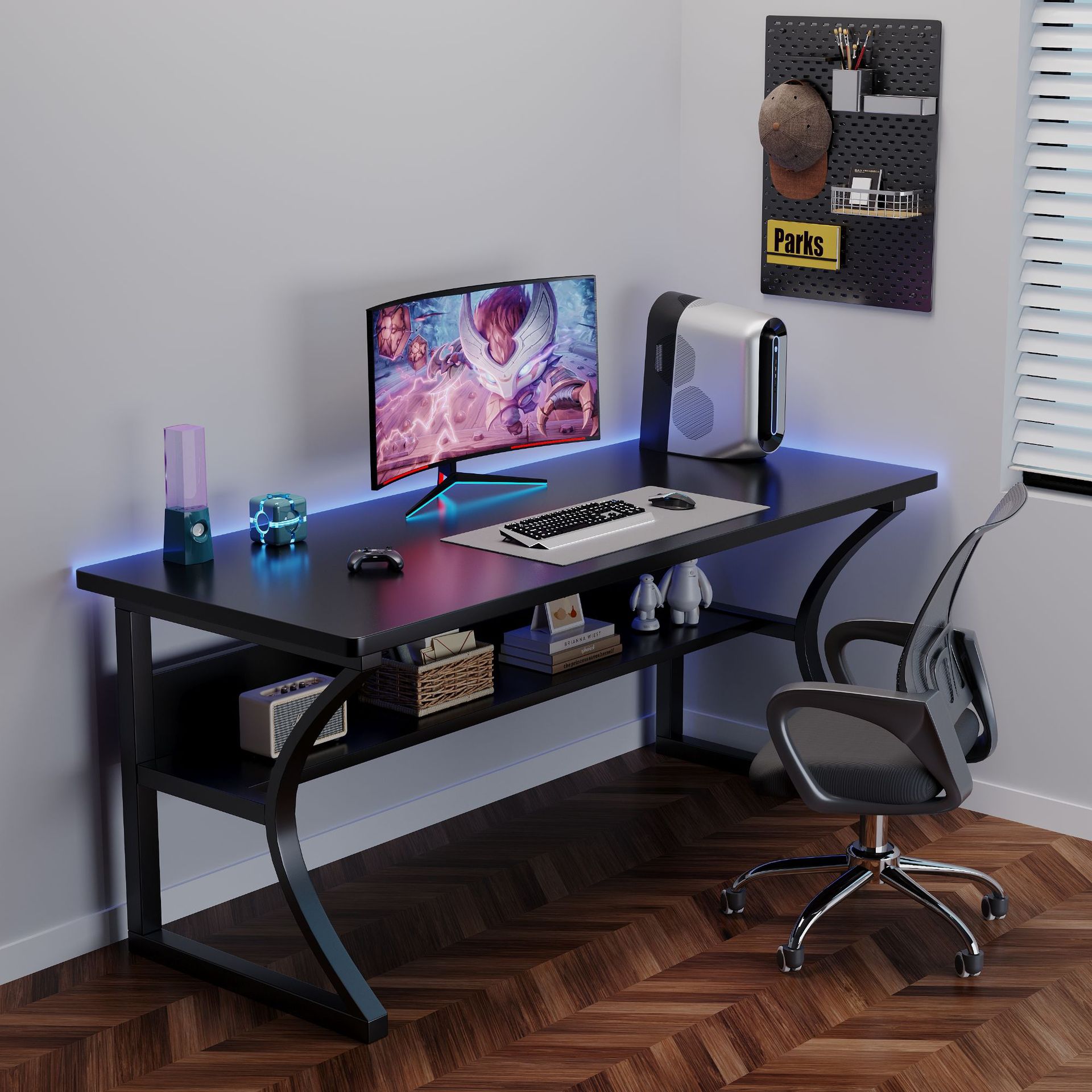 Computer Desk Desktop Home Simple E-Sports Table Bedroom Study Desk Writing Student Desk Integrated Table