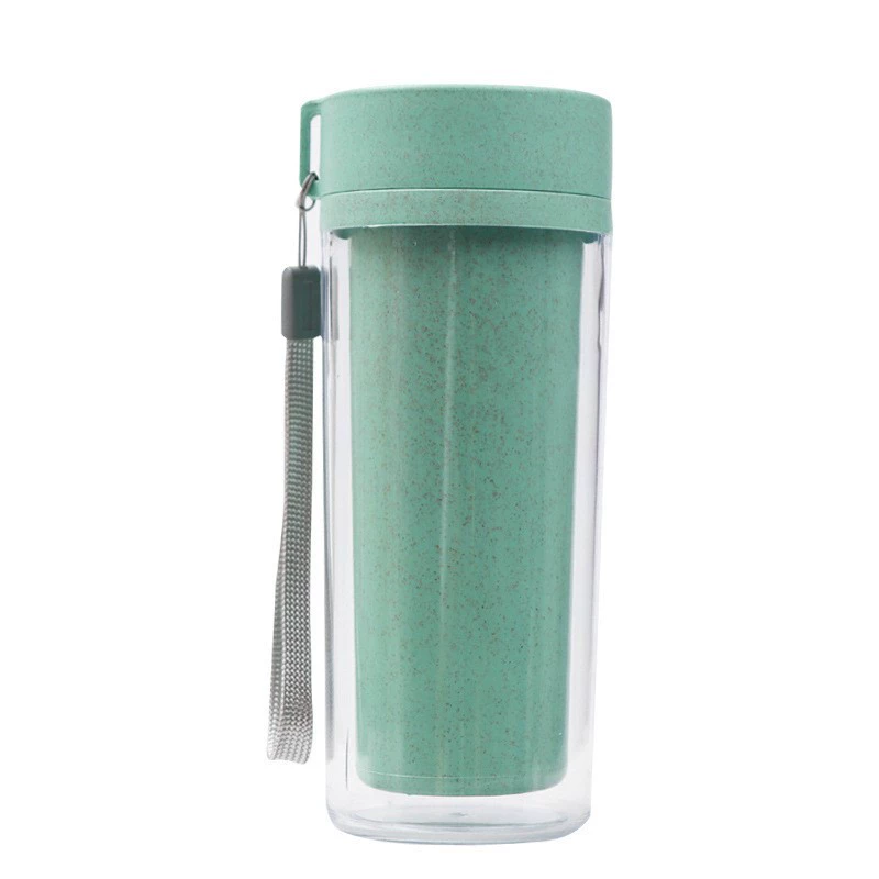 Double -layer transparent insulation plastic cup wheat orange cup wheat incense cup advertisement gift cup activity cup