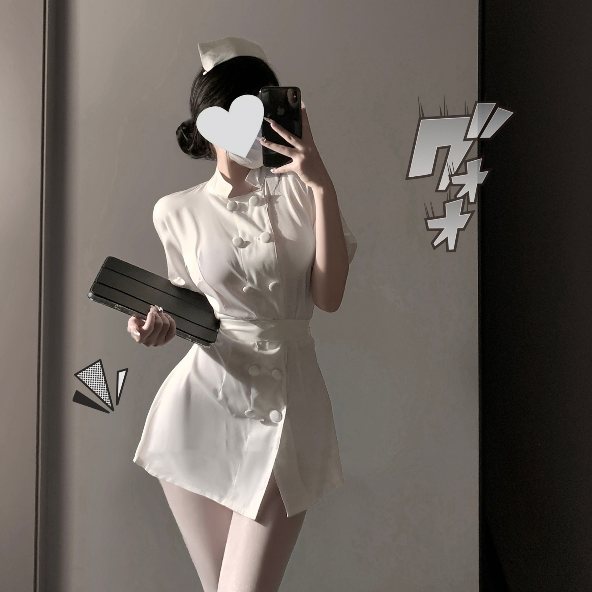 화이트 [헤어 액세서리 + 벨트 + 드레스]