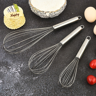 Factory Direct Sales Stainless Steel Egg Beater Manual Modern Simple Baking Utensils Egg Cream Mixer Whipper