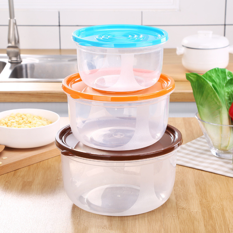 Caja de preservación sellada de plástico Caja de almuerzo de microondas Caja de almacenamiento de alimentos Caja de almacenamiento de gran capacidad Caja de congelación