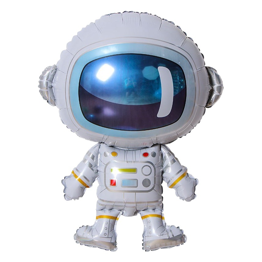 Espacio tema globo niños cumpleaños escena diseño fondo pared decoración astronauta cohete globo traje