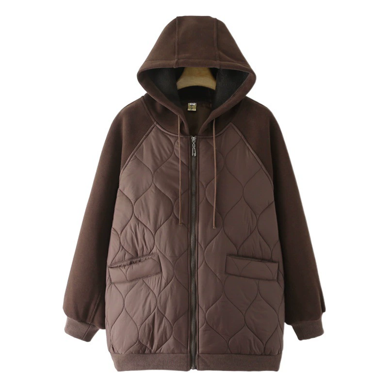 Куртка с хлопковой подкладкой больших размеров с капюшоном, Женская подходящая по цвету, утягивающая пуховая хлопковая куртка, 200 кг, зима 2022, корейская модная одежда с хлопковой подкладкой 8907