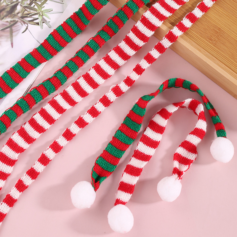In Stock Mini knitted scarf handmade diy doll toy accessories Christmas decoration finger small scarf wholesale