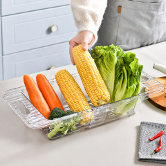 Kitchen sink shelf expandable dish rack for utensils and plates, sink drying rack, washing basket magic tool