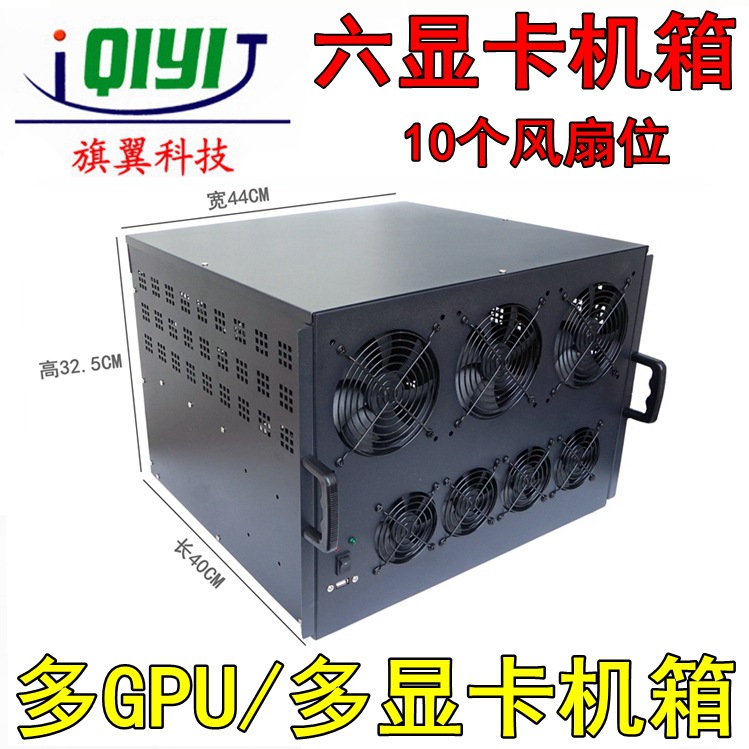 现货 6U机箱 六显卡机箱 多GPU/多显卡静音机箱 ATX主板机箱