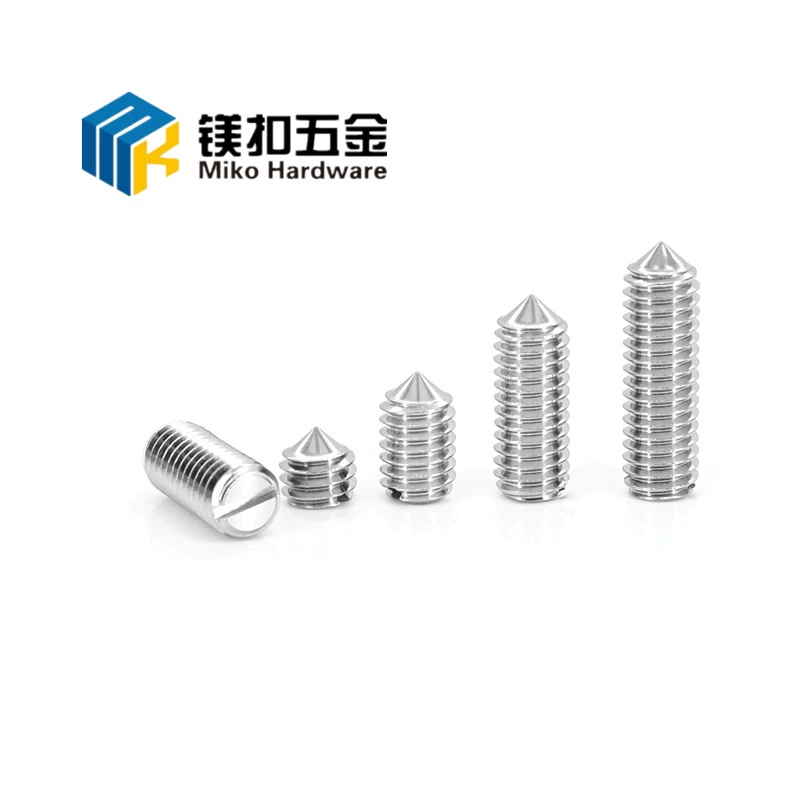 Винт для затяжки с прорезями из нержавеющей стали 304 Безголовый винт с острым проводом