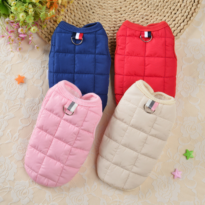 Cross-border South Korea simple pet clothes dog cat clothing cotton-padded clothes Teddy small dog marzis autumn and winter Cross-border South Korea simple pet clothes dog cat clothing cotton-padded clothes Teddy small dog marzis autumn and winter