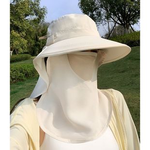 New Sun Protection Hat, Breathable Face Mask, Neck Protection, Integrated Sun Hat, Outdoor Sun Hat
