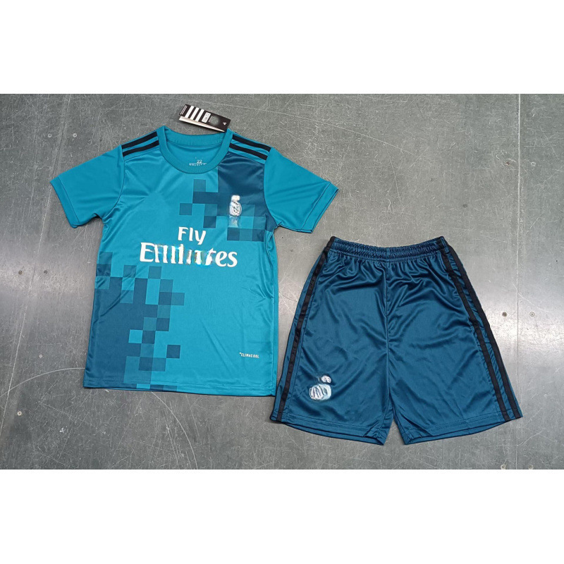 Trajes de fútbol retro transfronterizos trajes de ropa infantil Barça camiseta de manga corta Inter Brasil Argentina uniformes de juego AC