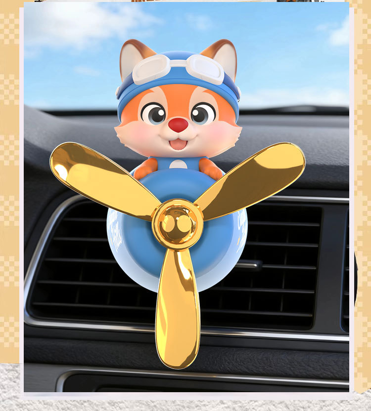 Cross-Border Exclusive Supply of Car Fragrance Perfume, Export Clip-On Fragrance, Cartoon Design, Hot-Selling Amazon Bestseller, Car Decoration Items
