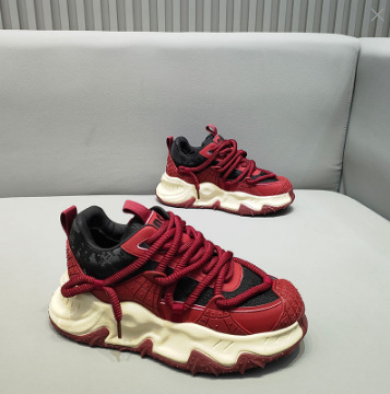 빨간색 면 신발