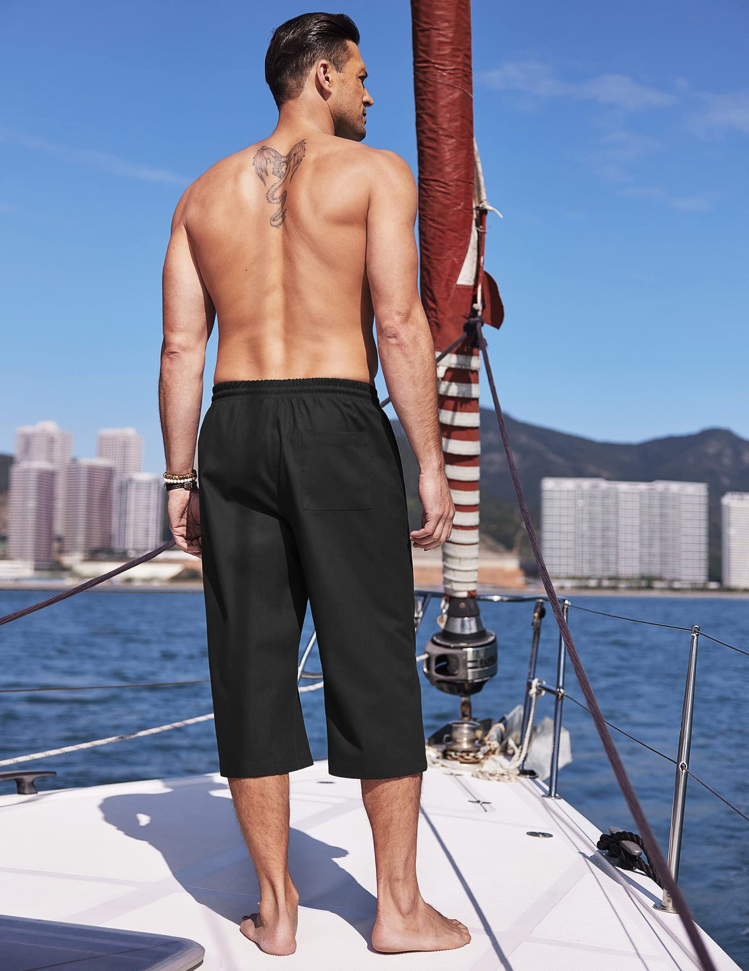 Herren Freizeithose Mit Kordelzug Für Strand Und Yoga_voghion.com