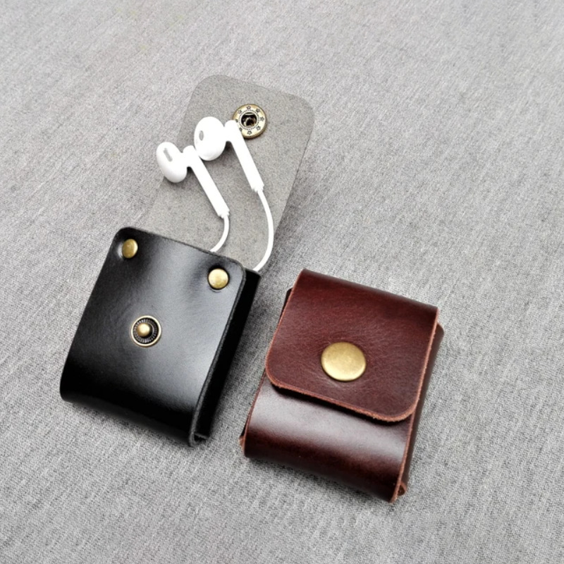 时尚简约蓝牙耳机收纳保护套 有线耳机保护皮套零钱包杂物收纳包