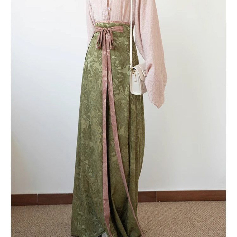 新しい唐製ジャカード痩身ブロークンスカート春と夏の日常多用途漢服婦人服|undefined