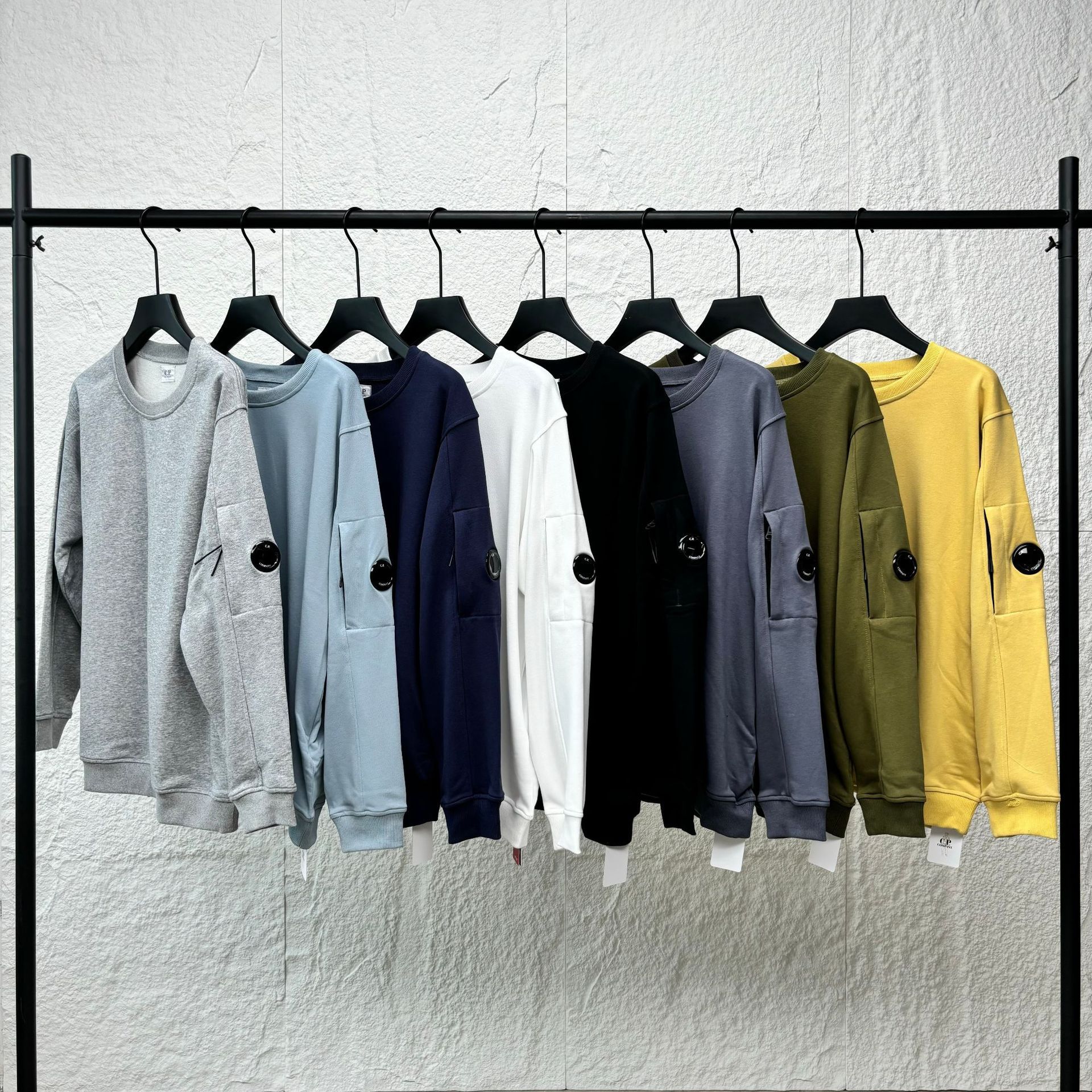 跨境品质货CP男装宽松圆领套头卫衣外套休闲潮流英伦青年潮牌男