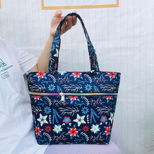 母亲节手提包韩版休闲手拎包中老年花布包团购会销礼品小布包女包