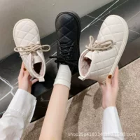 Демисезонные тёплые ботинки с мягкой подошвой - утеплённые стёганные ankle boots для повседневного зимнего комфорта
