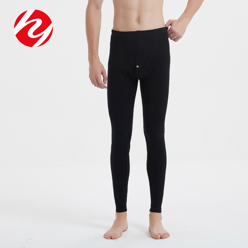 Men's silk woolen keep warm demi-season trousers