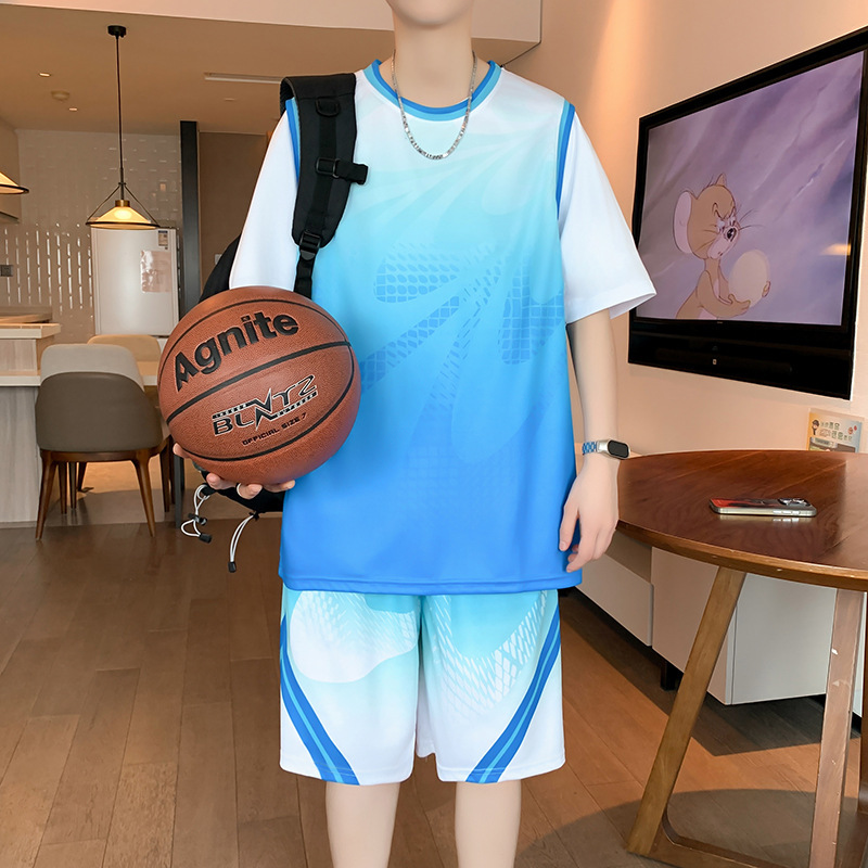 Summer Ice Silk Quick-Drying Short-Sleeved T-Shirt Boy Vest Teenager Junior High School Student Big Children Basketball Uniform Sports Suit t Summer Ice Silk Quick-Drying Short-Sleeved T-Shirt Boy Vest Teenager Junior High School Student Big Children Basketball Uniform Sports Suit t