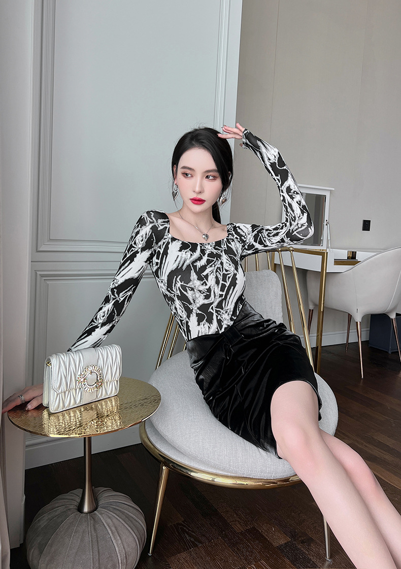 Chân váy bodycon xếp ly nơ cao eo dáng midi thời trang nữ — Màu đen chi tiết 11