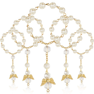 Cross-border Acrylic Mini Rosary Angel Wings First Communion Baptism Party Bracelet Women's Exquisite Gifts