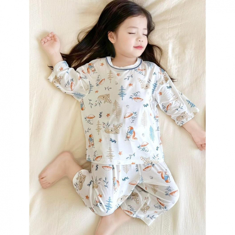 子供パジャマ 2025 新しい夏タイプ A 夏モーダルベビー夏通気性空調服男の子と女の子薄い|undefined