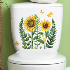 外貿春天花朵葉子蝴蝶兒童臥室馬桶貼家居裝飾牆貼貼紙自粘批發