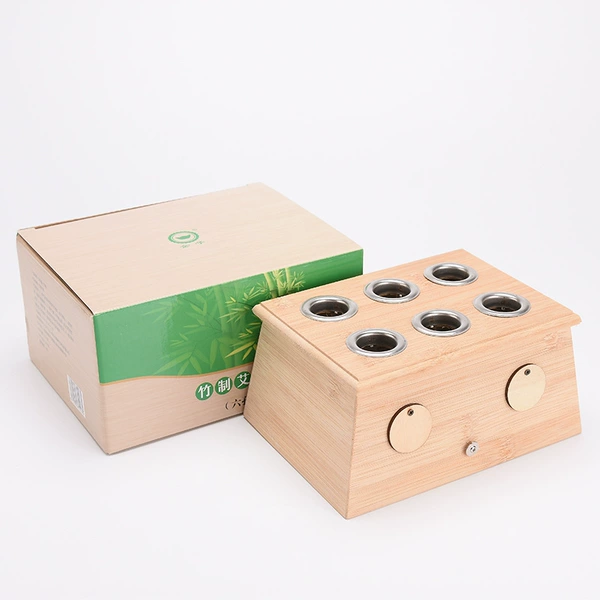 Six-hole moxibustion box with packaging box