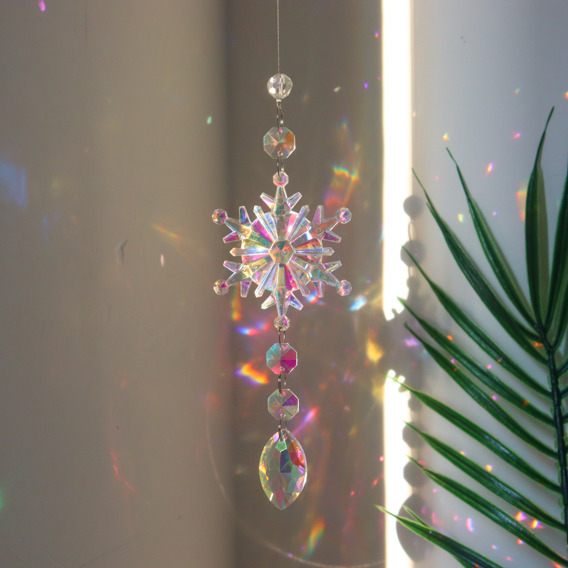 Pastoral Snowflake Crystal Pendant Artificial Decorations display picture 2