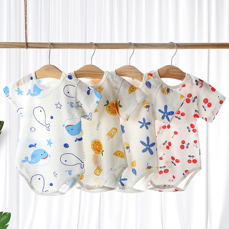 Children's summer thin cotton bodysuit for men and women girl's
