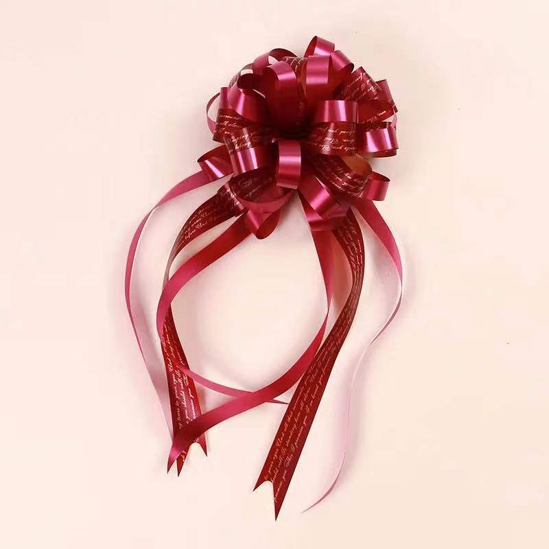 Fábrica directa flor tienda suministros letra grande perezoso tire Flor de dos colores mano tire flor boda coche flor embalaje cinta