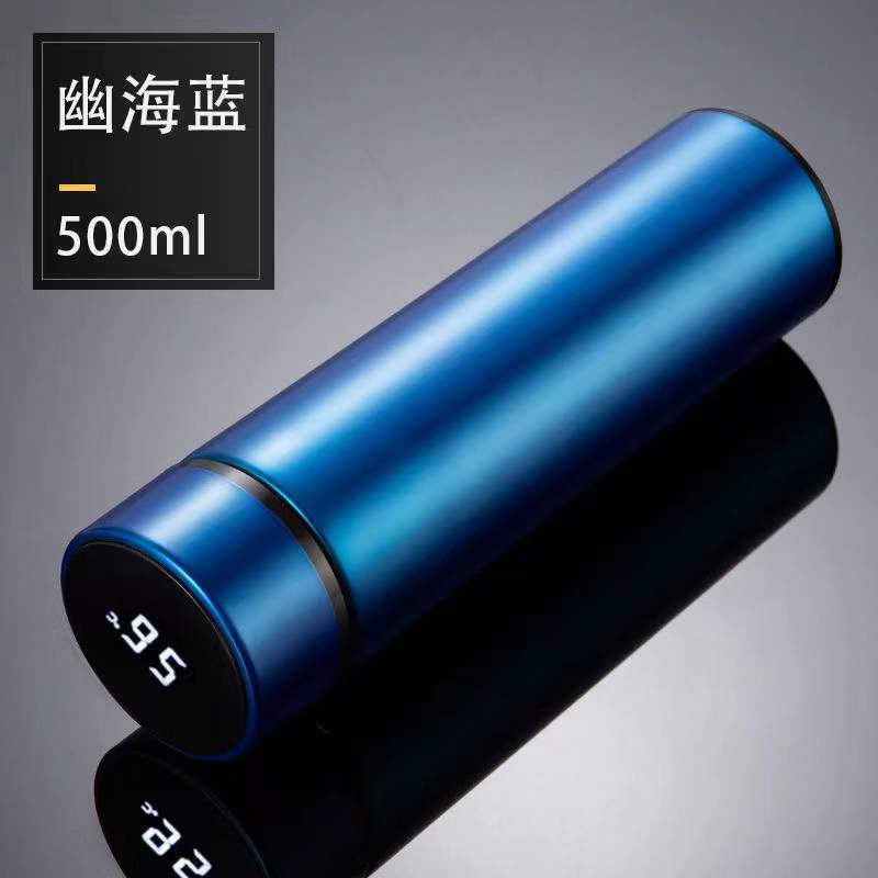 Pantalla de temperatura taza de vacío 304 de acero inoxidable taza de vacío taza recta de medición de temperatura inteligente taza de agua de negocios taza de regalo taza de beber estudiante