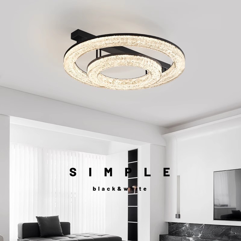 Luz de sala de estar minimalista italiana diseñador de alta gama 2024 nueva lámpara de techo del dormitorio principal moderna lámpara de resina minimalista