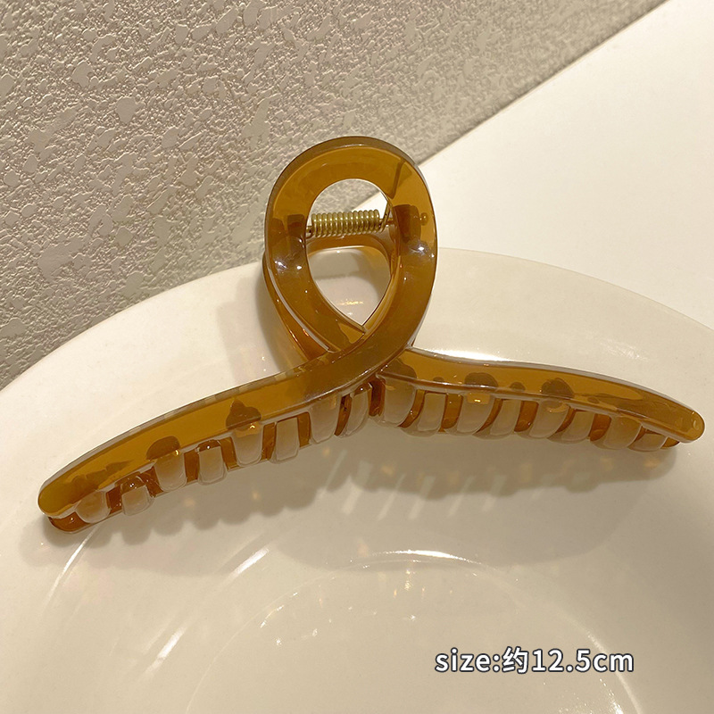 "夏季气质鲨鱼夹发卡女大号盘发抓夹后脑勺发饰多量发夹子头饰"|undefined