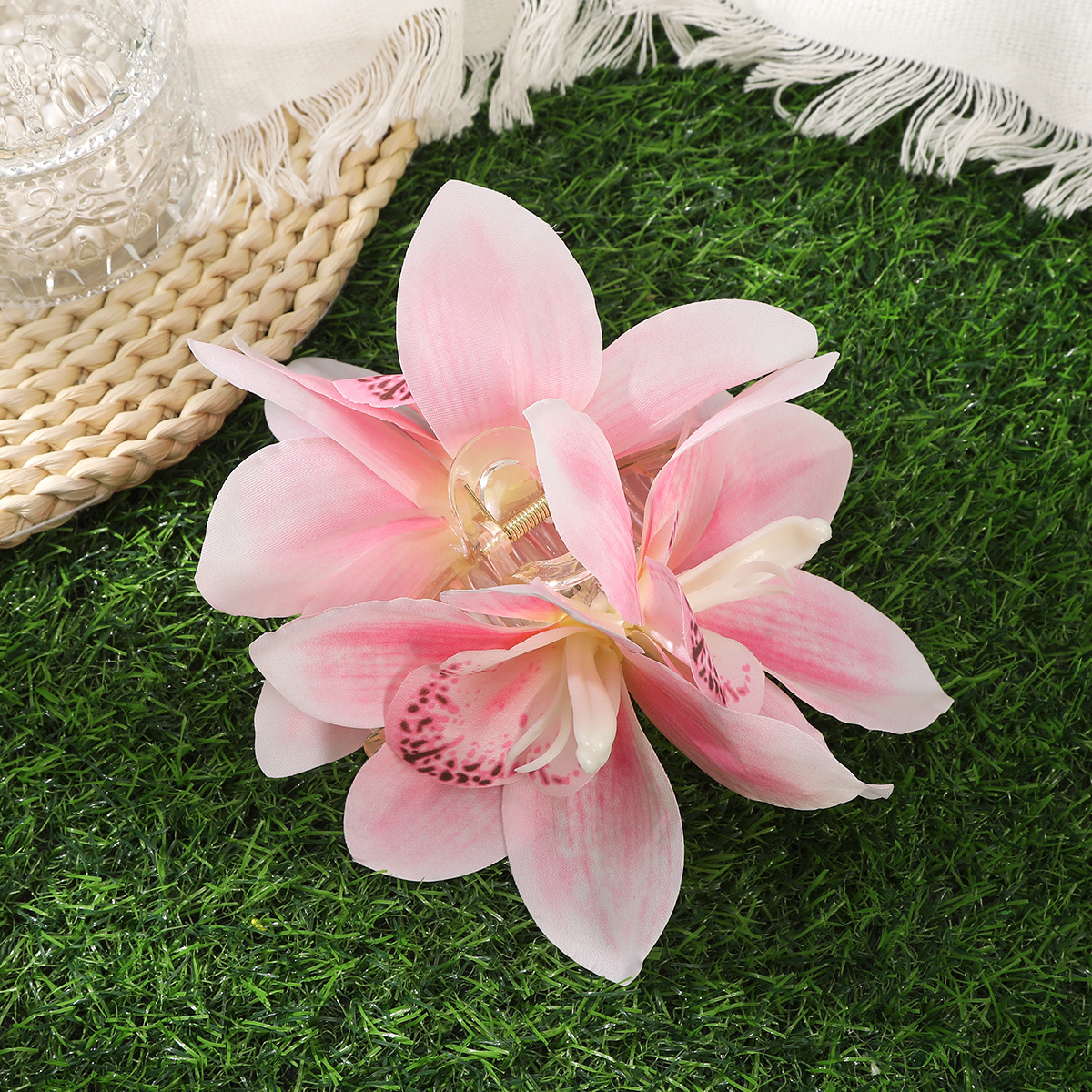 Women's Flower Sweet Mixed Materials Hair Claws display picture 5