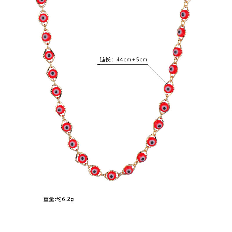 Acier Inoxydable Plaqué Or 18K Mode Placage Œil Collier display picture 1