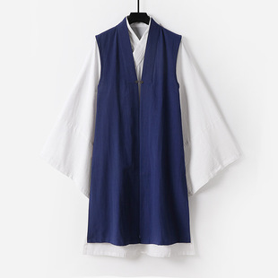 Wudang Taoist Robe Taoist Costume Men's Tai Chi Suit Women's Three-Color Collar Robe Coat Cape Armor Hanfu Vest Men