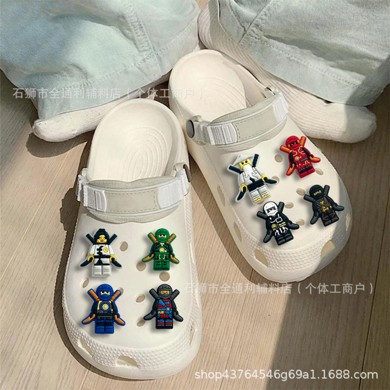 Lego Shoe Charms Creative Cartoon Clog DIY Accessories Detachable Pvc Soft Rubber Shoe Clips Hot-Selling Models Lego Shoe Charms Creative Cartoon Clog DIY Accessories Detachable Pvc Soft Rubber Shoe Clips Hot-Selling Models