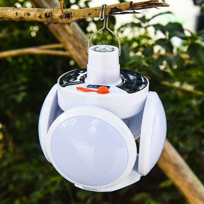 Luz de fútbol solar Iluminación exterior LED Puesto de calle Luces de bola Camping Mercado nocturno Luces de ahorro de energía Luces de puesto Luces de jardín