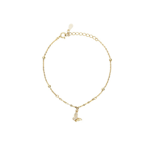 Under the Banyan Tree S925 sterling silver thin bracelet for girls  new ins niche design butterfly hand jewelry trendy ins